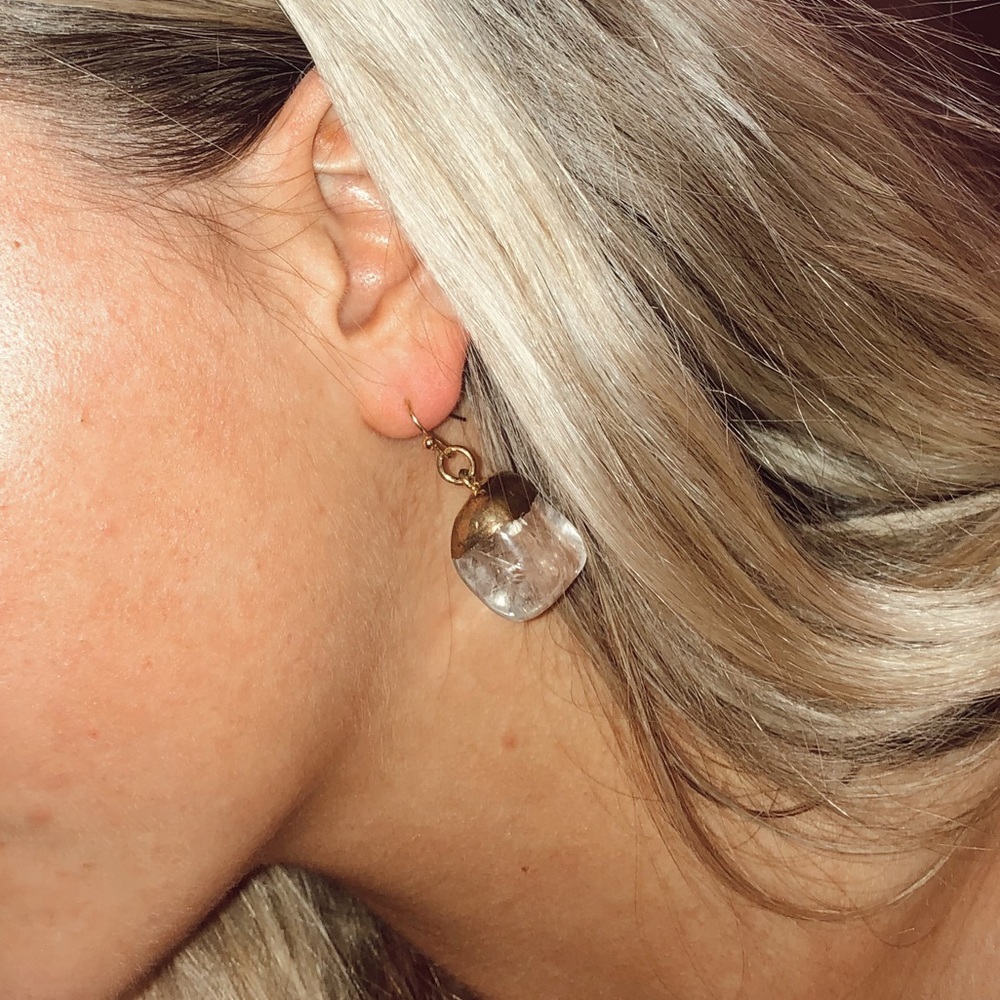 Crystal/glass stone earrings